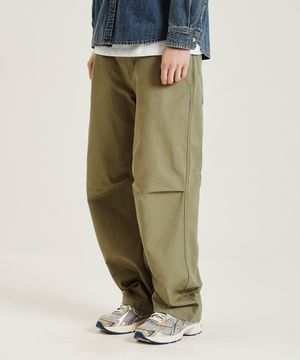 이지 코튼 와이드 팬츠(카키)
