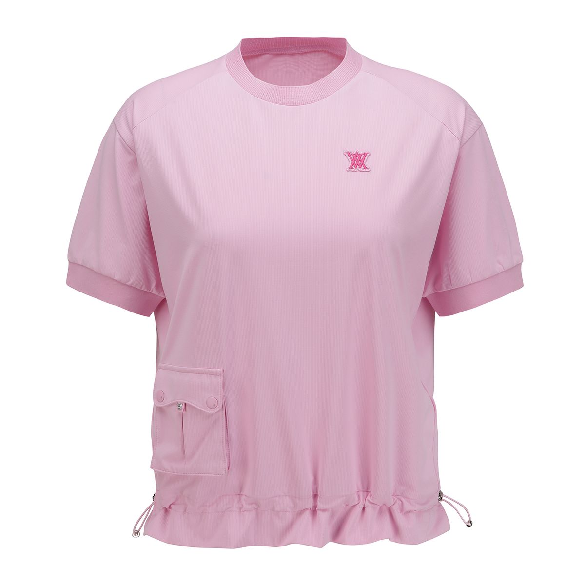 어뉴골프(ANEW GOLF) WOMEN WOVEN BLOCK MOCK NECK T-SHIRT_LP