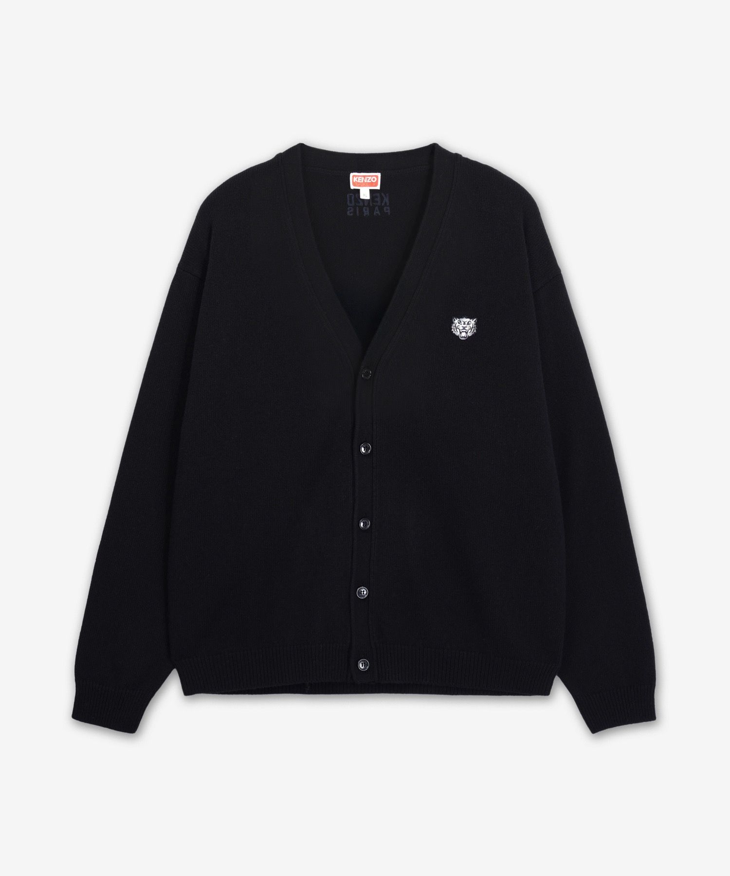 MUSINSA公式 | KENZO Happy Tiger Cardigan - Black / FF55CA7273LE99J