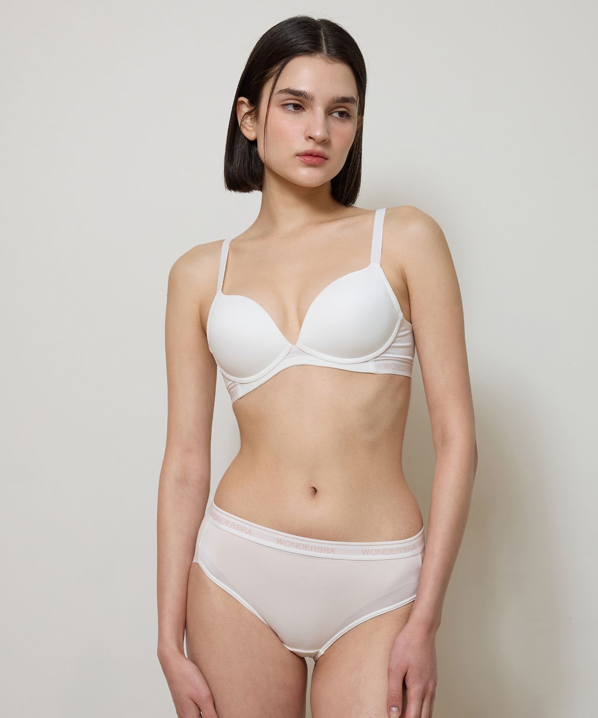 원더브라(WONDERBRA) 푸쉬업 밴드 노와이어 브라팬티 세트 (4colors)