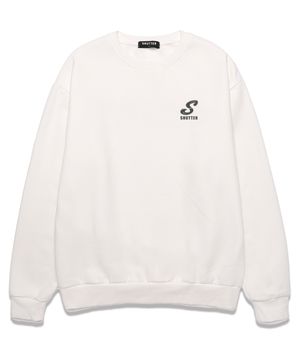 MINI S LOGO 오버핏 맨투맨 (SLS030) 화이트