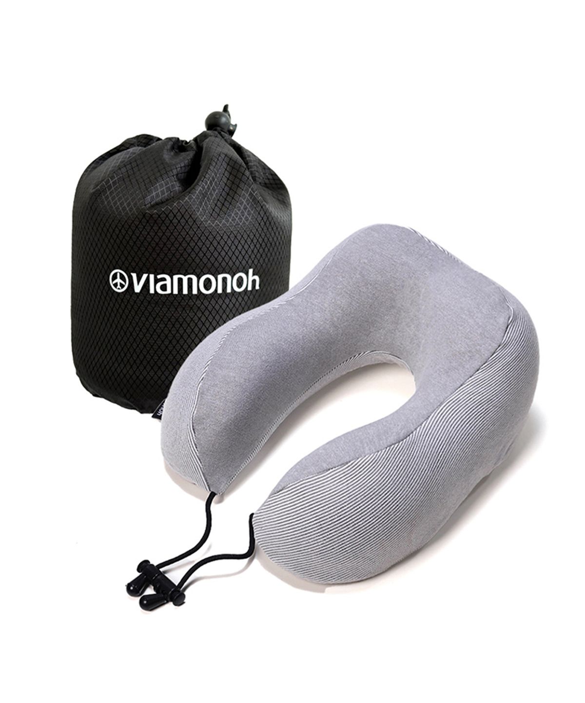 비아모노(VIAMONOH) ARBO 아르보 여행용 메모리폼 목베개 + 파우치 (그레이)
