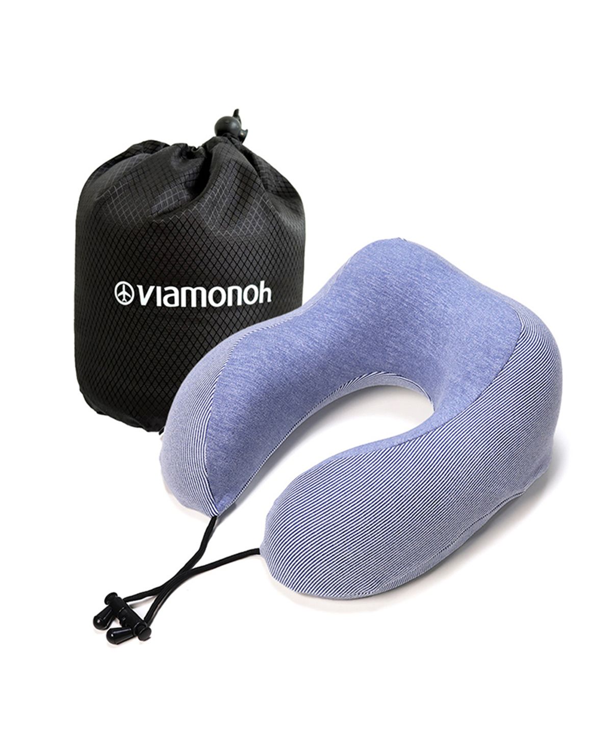 비아모노(VIAMONOH) ARBO 아르보 여행용 메모리폼 목베개 + 파우치 (블루)