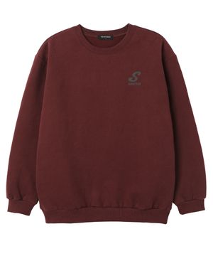 MINI S LOGO 오버핏 맨투맨 (SLS030) 버건디