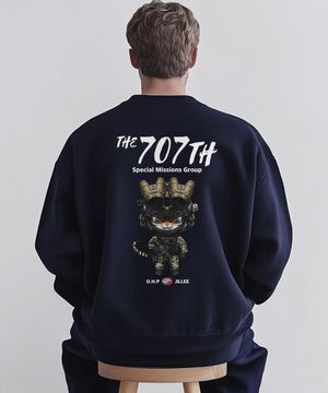 OHPxJS.LEE b한국 707특임대 오버핏 헤비 맨투맨