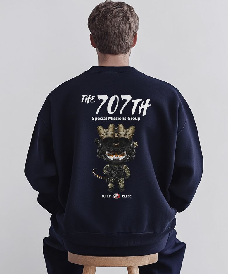 OHPxJS.LEE b한국 707특임대 오버핏 헤비 맨투맨
