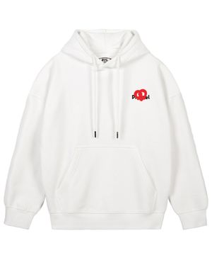 프레즐 로고 후드 화이트