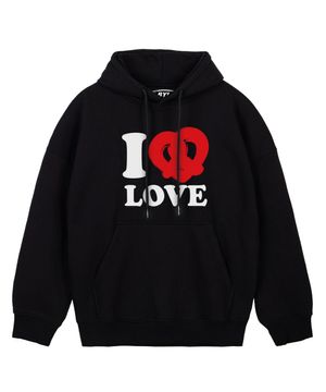 아이러브 프레즐 후디 블랙