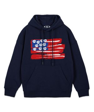 성조기 프레즐 후디 네이비