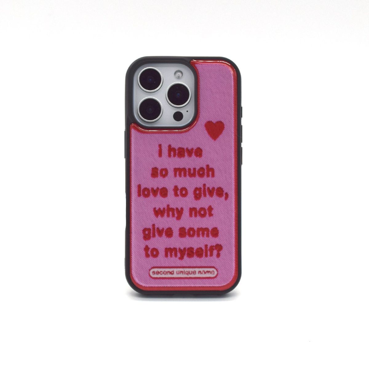 세컨드유니크네임(SECOND UNIQUE NAME) SUN CASE GRAPHIC WORD PINK (EPOXY&GLOSSY)