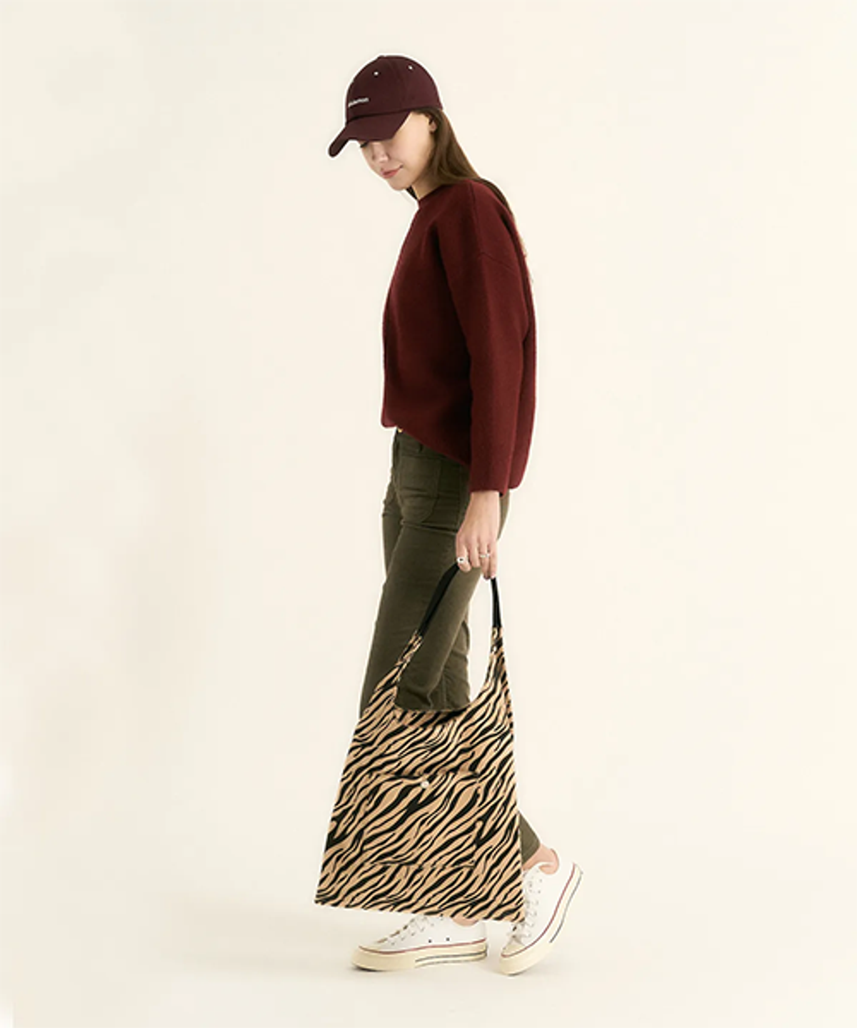 스타일한(STYLEHAN) 지브라쇼퍼백  GoldBeige