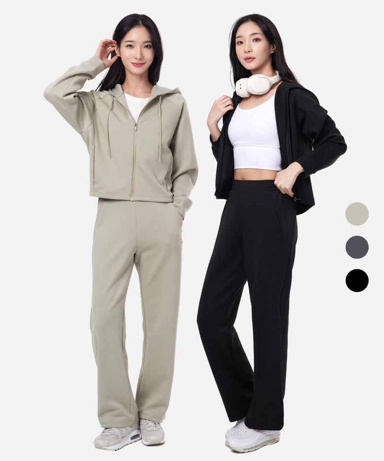 액티브디바 여성 후드 집업 트레이닝 운동복 세트 3 Colors