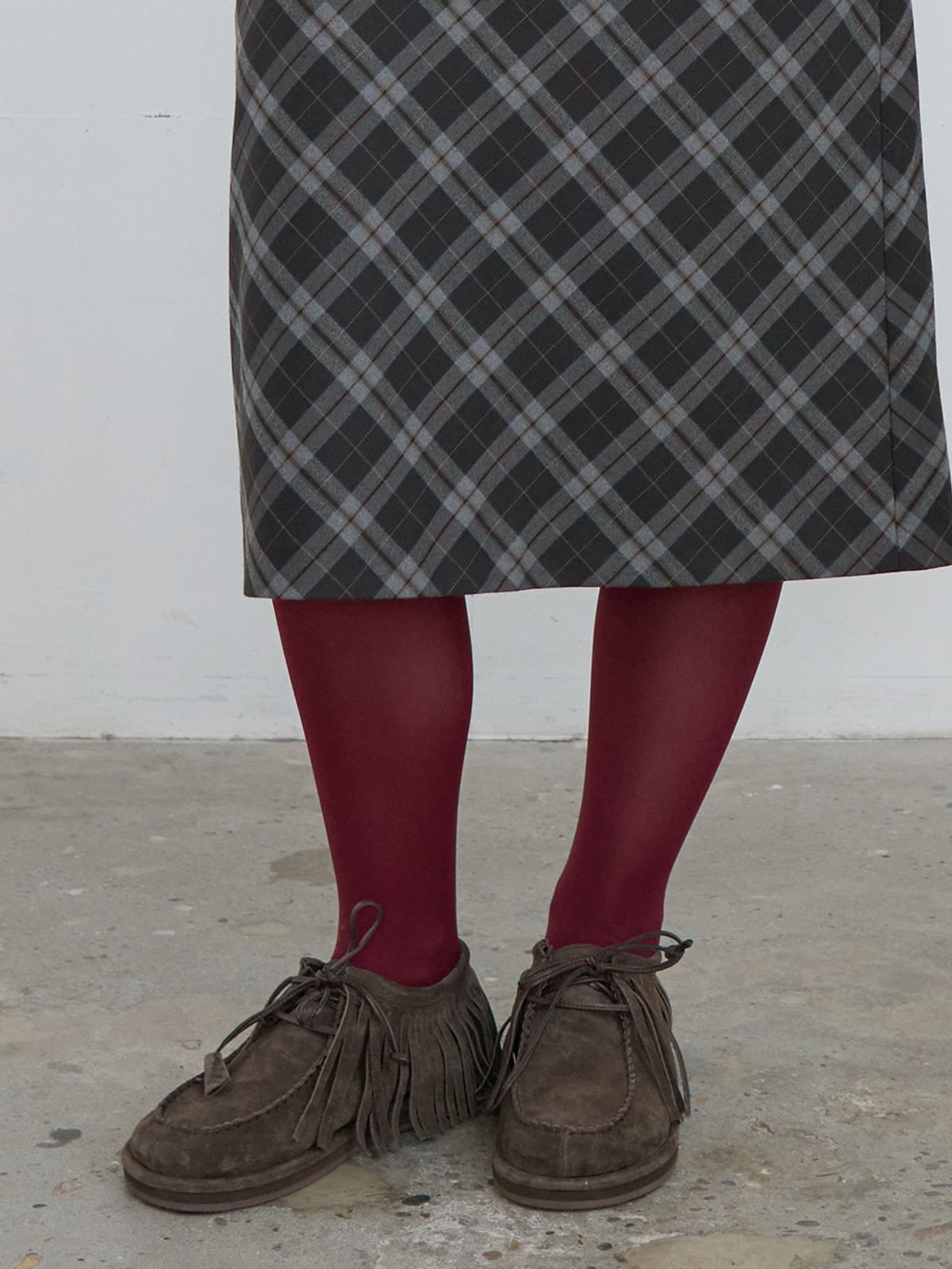 기준(KIJUN) Fringe Moc Shoes Dark Brown