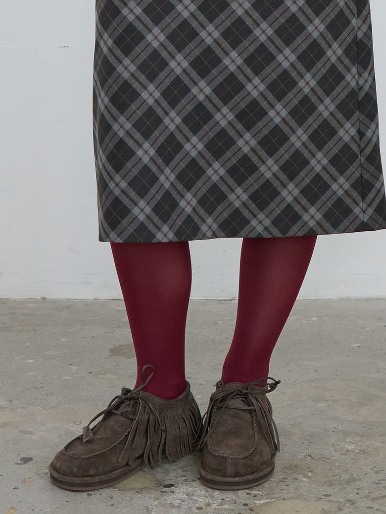 Fringe Moc Shoes Dark Brown