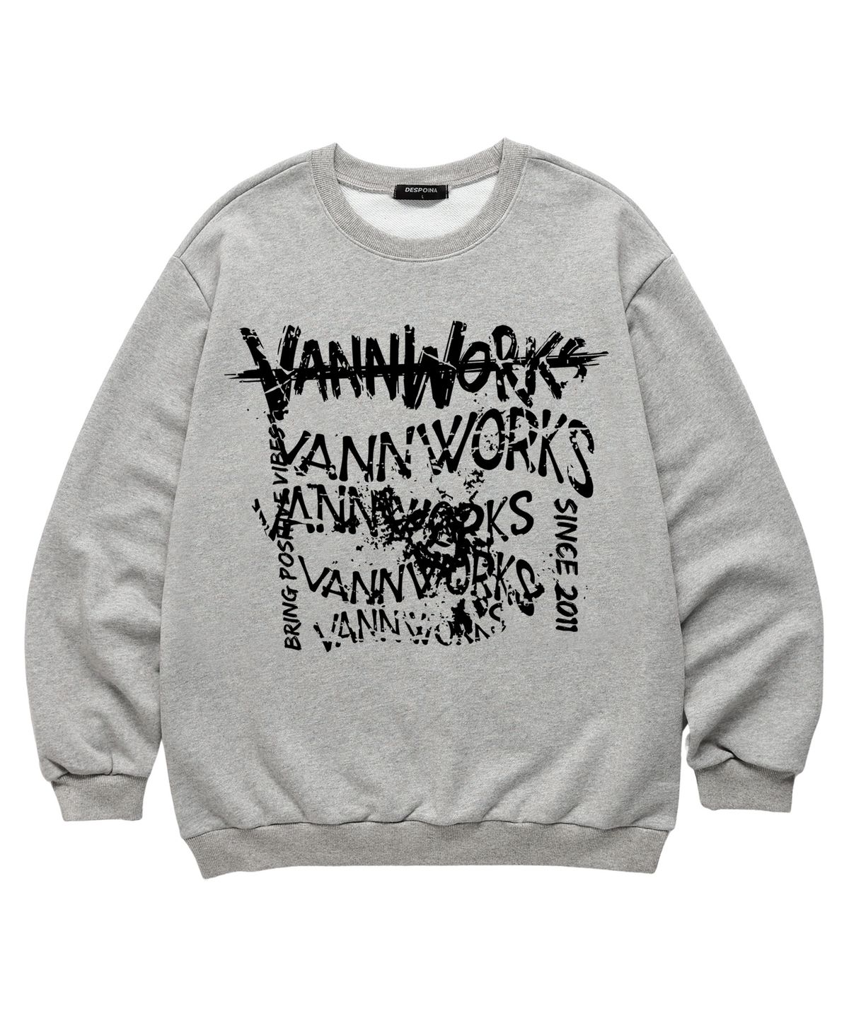 밴웍스(VANNWORKS) MESS LOGO 맨투맨 (VLS0054) 멜란지그레이