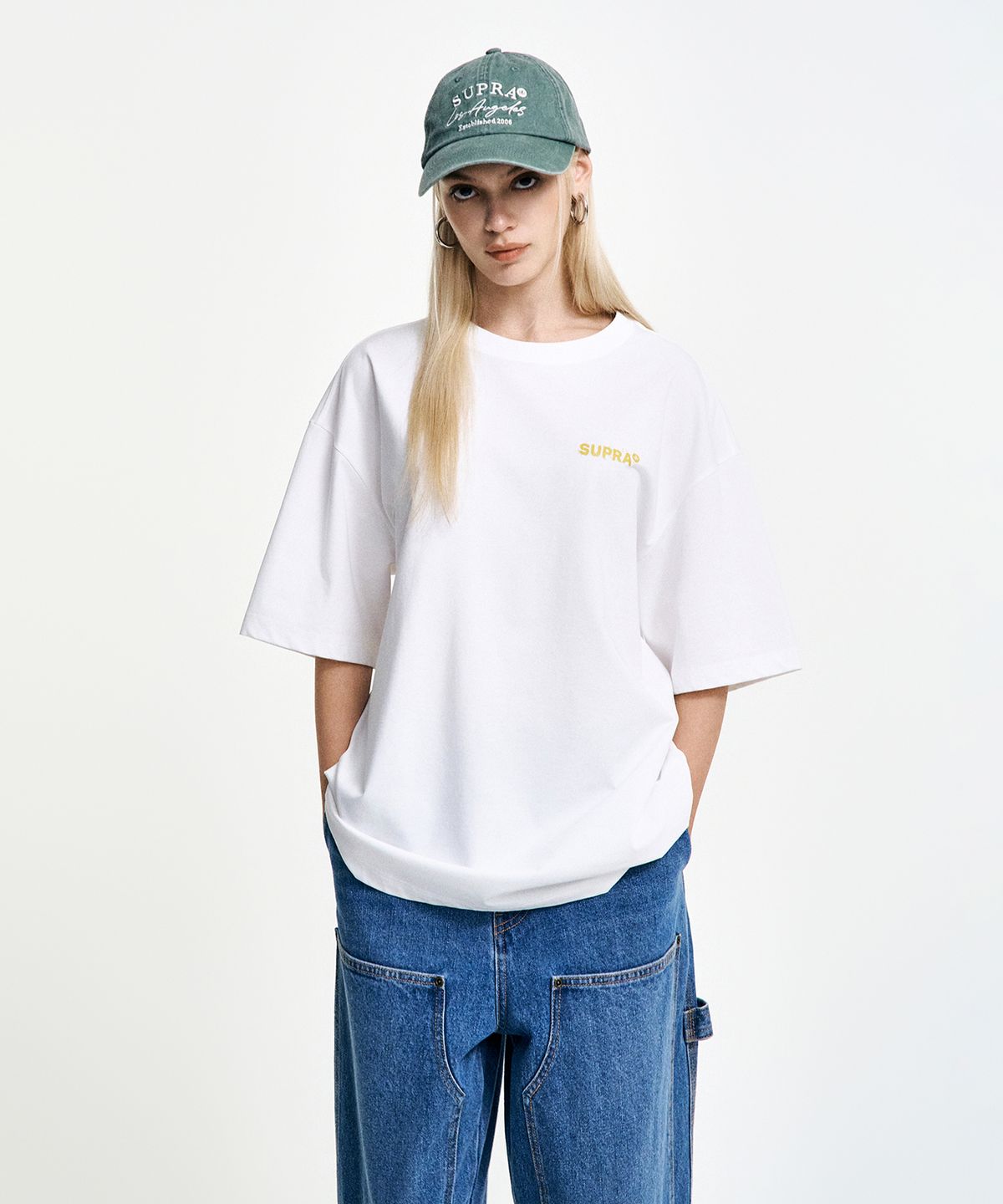 수프라(SUPRA) 베이직 반팔 티셔츠(WHITE)