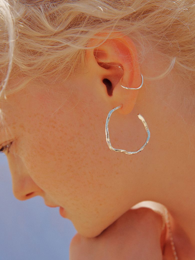 [925 silver] momi  ring earrings