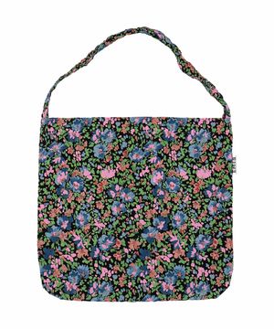PAINTING FLOWER ECO BAG-BLACK