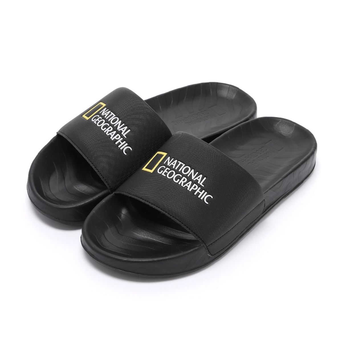 내셔널지오그래픽(NATIONALGEOGRAPHIC) N252USD321 리플 V2 슬라이드 BLACK