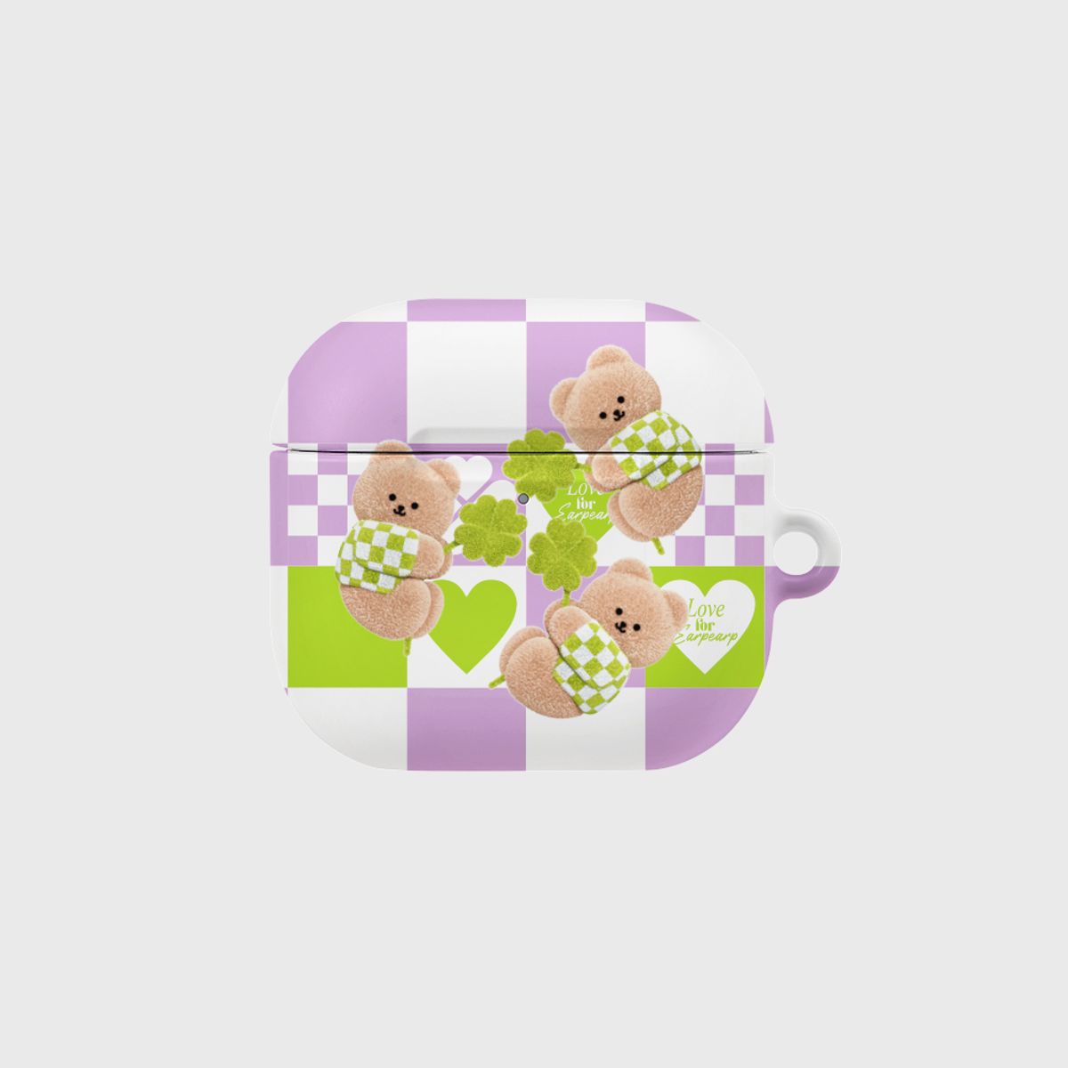 어프어프(EARPEARP) CLOVER COVY PATTERN-PURPLE(에어팟4-하드)