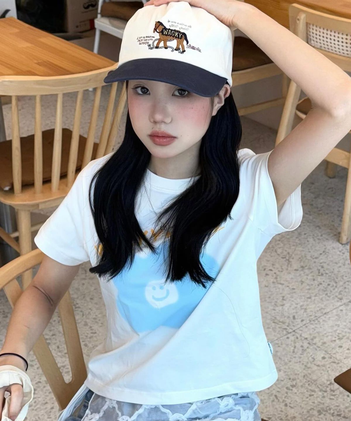 와키윌리(WACKY WILLY) 홀스 패널캡 아이보리