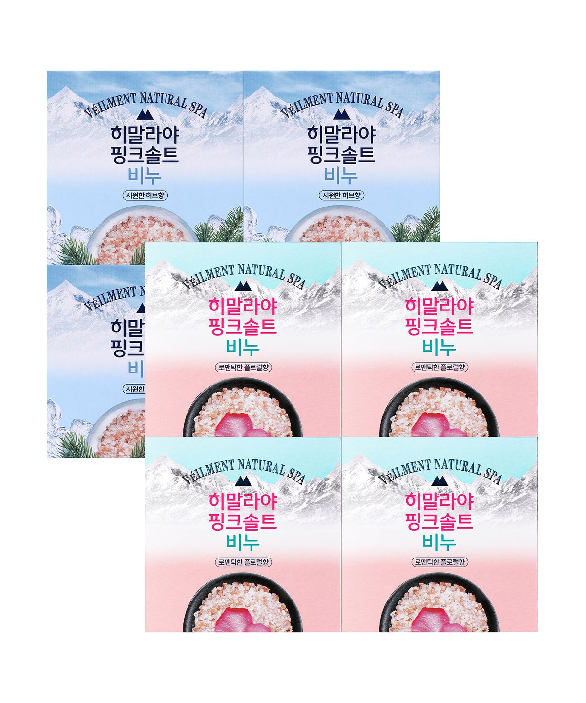 온더바디(ONTHEBODY) 히말라야 핑크솔트 비누 90g 4입 x 2개 (2종 택1)