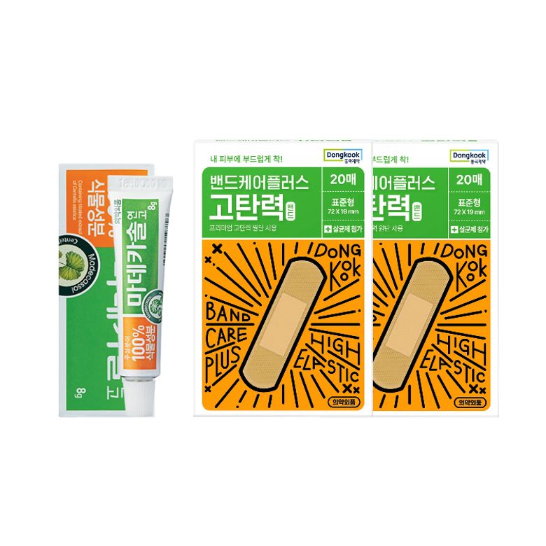 마데카솔 1개 + 밴드케어플러스 탄력밴드(20매입) x 2박스