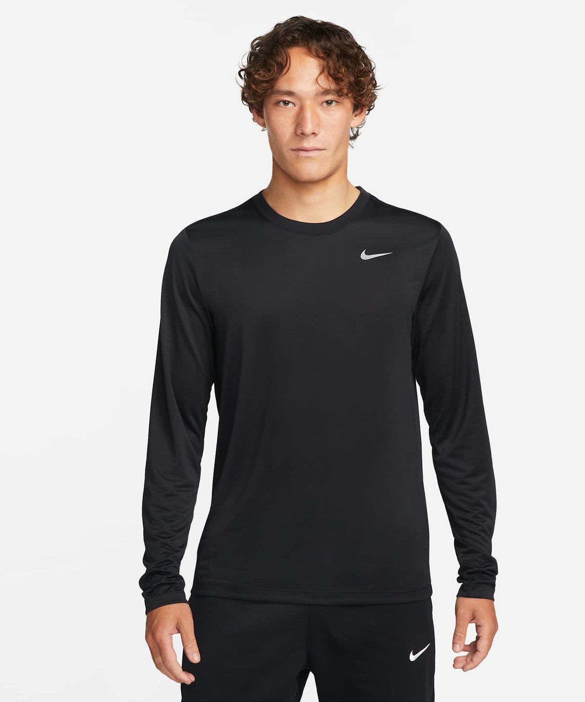 나이키(NIKE) 드라이 핏 레전드 긴소매 피트니스 탑 M - 블랙:매트 실버 / DX0994-010