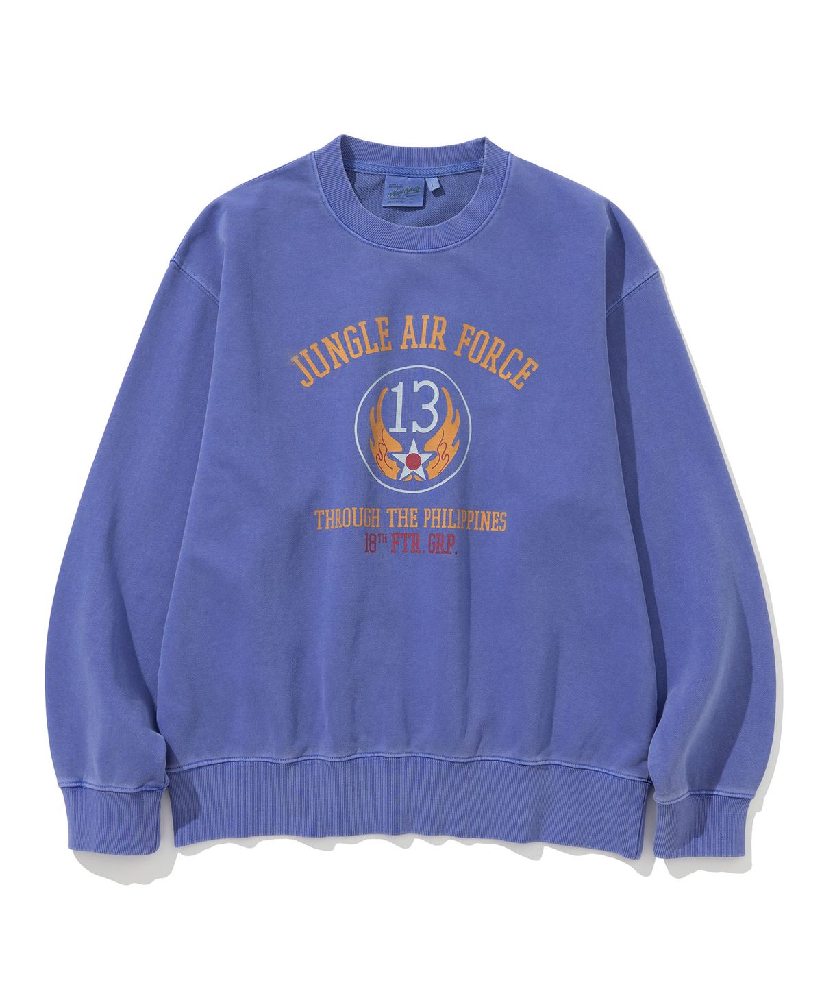 유니폼브릿지(UNIFORM BRIDGE) jungle air force sweatshirt pigment blue