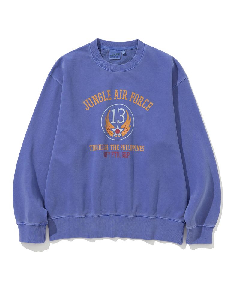 jungle air force sweatshirt pigment blue
