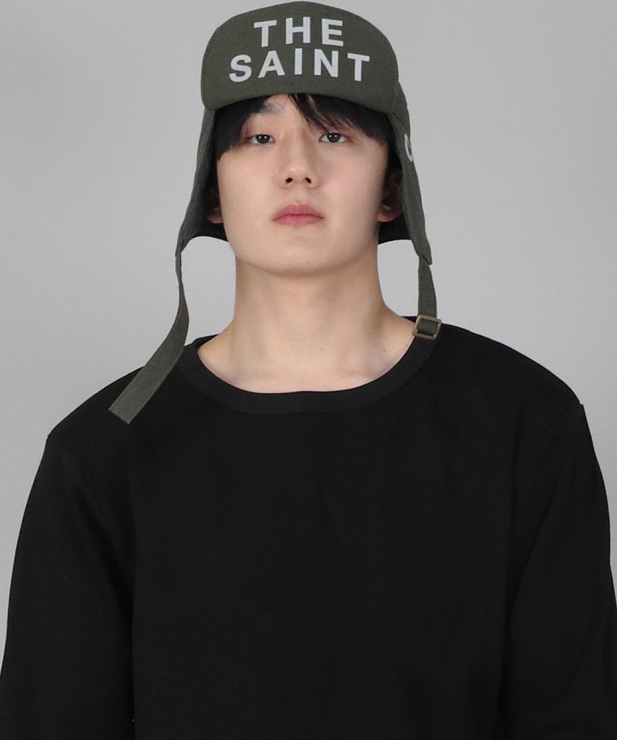 세인트크루(SAINTCREW) 로고 백앤포스 패딩 트루퍼햇 LBFP-1502 카키