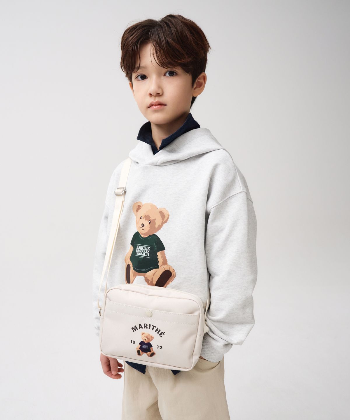 마리떼 키즈(MARITHÉ KIDS) KIDS MARI BEAR MINI CROSS BAG ivory