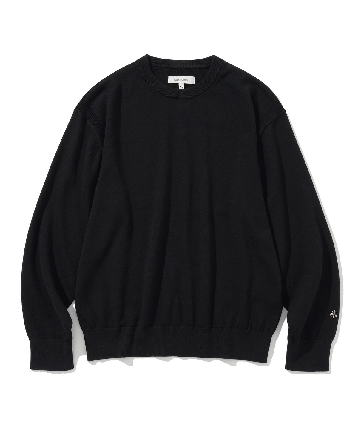 유니폼브릿지(UNIFORM BRIDGE) comfort crew neck knit black