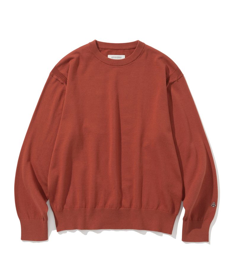 comfort crew neck knit cognac