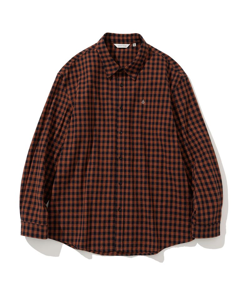 gingham check shirt orange