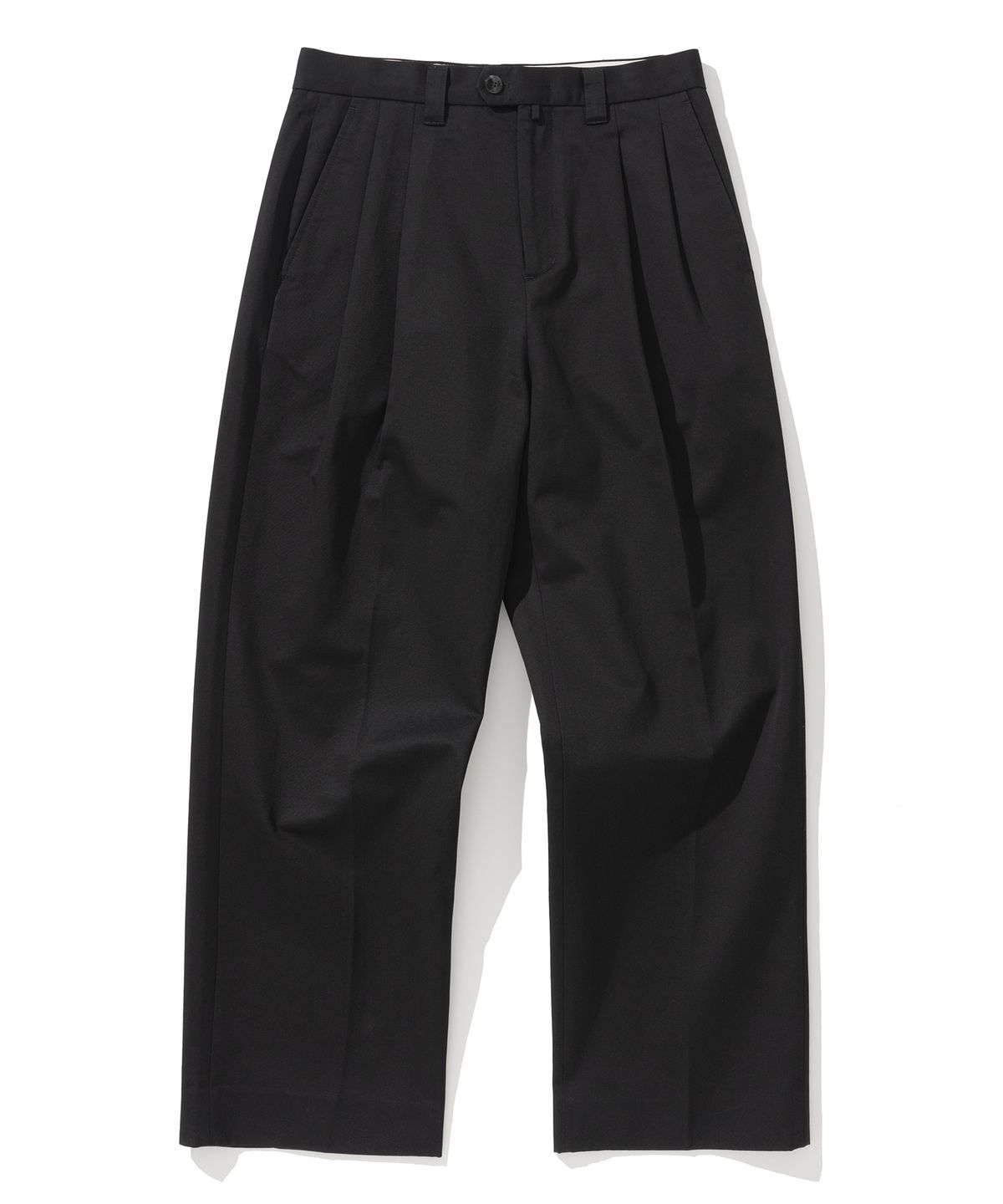 유니폼브릿지(UNIFORM BRIDGE) two tuck cropped pants black