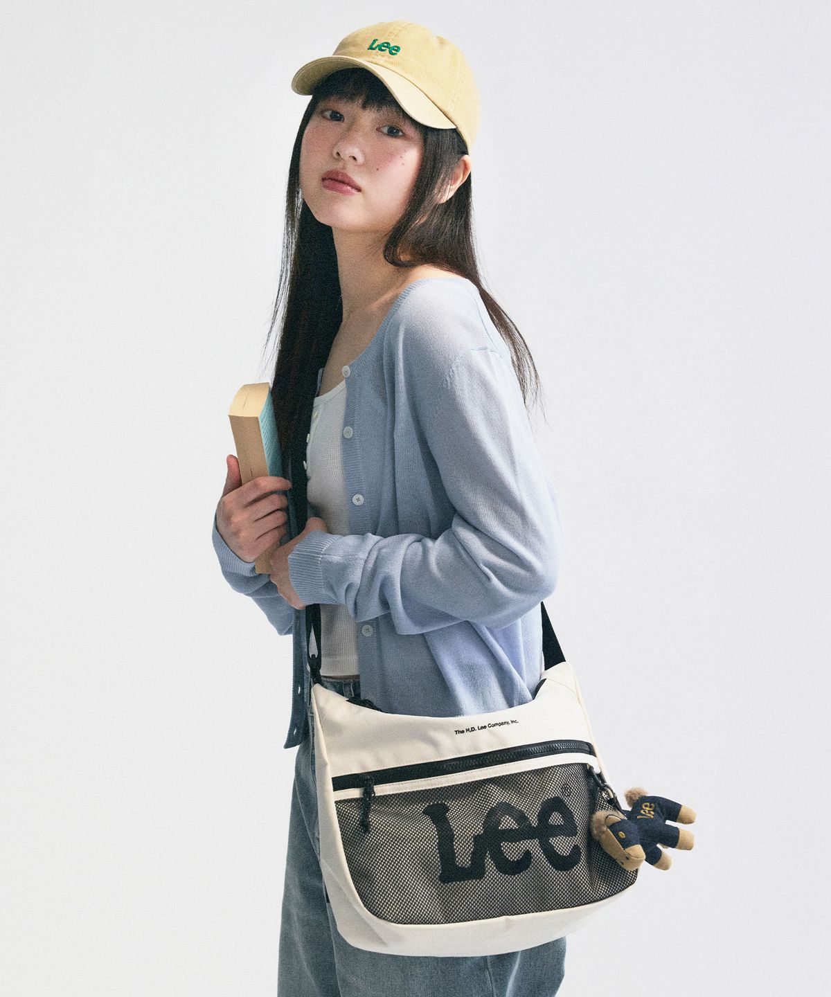 리(LEE) 코듀라 메쉬 사코슈백 아이보리