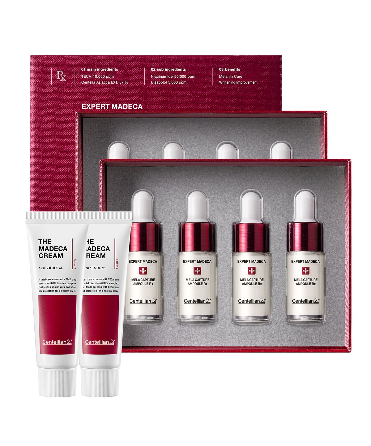 센텔리안24(CENTELLIAN24) [SET] 마데카 멜라캡처 앰플 알엑스 2박스(7ml 4개입)+더 마데카크림 15ml 2개