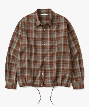 데일리 스트링 체크 셔츠 인디 레드