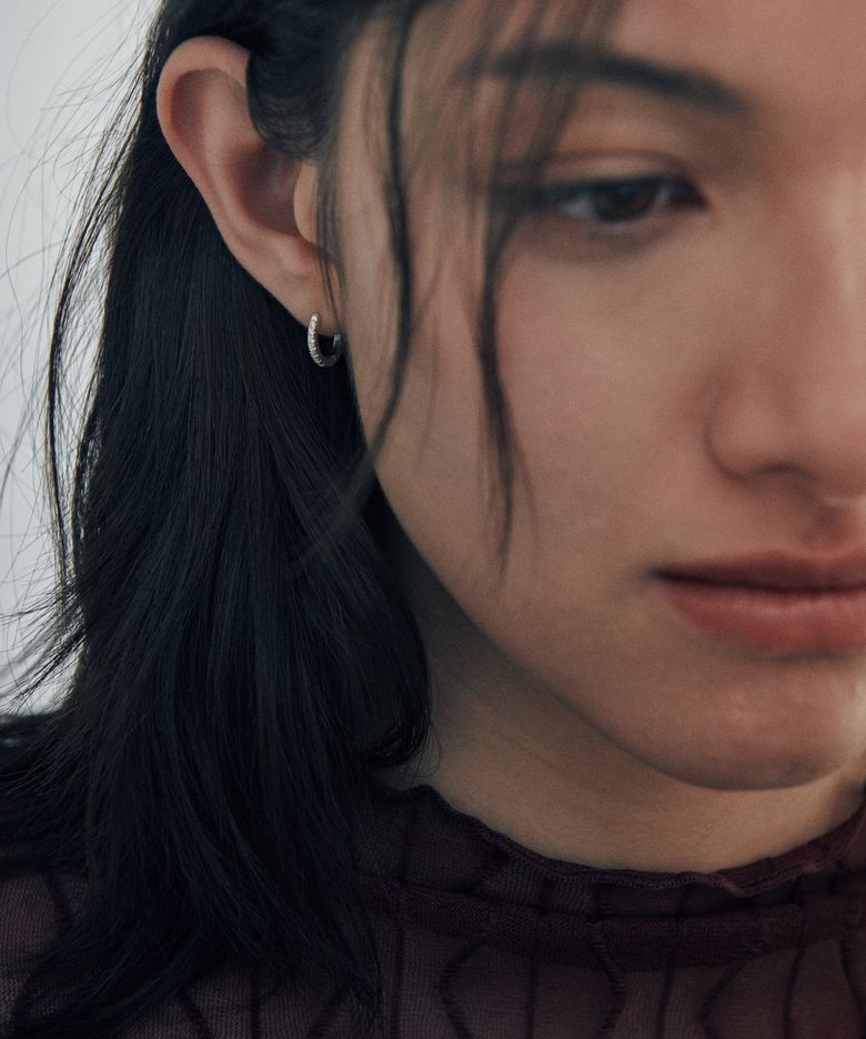 [925 silver] Deux.silver.206 / anse dew earring