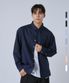 옥스포드 솔리드 포켓 오버 셔츠 [네이비]
