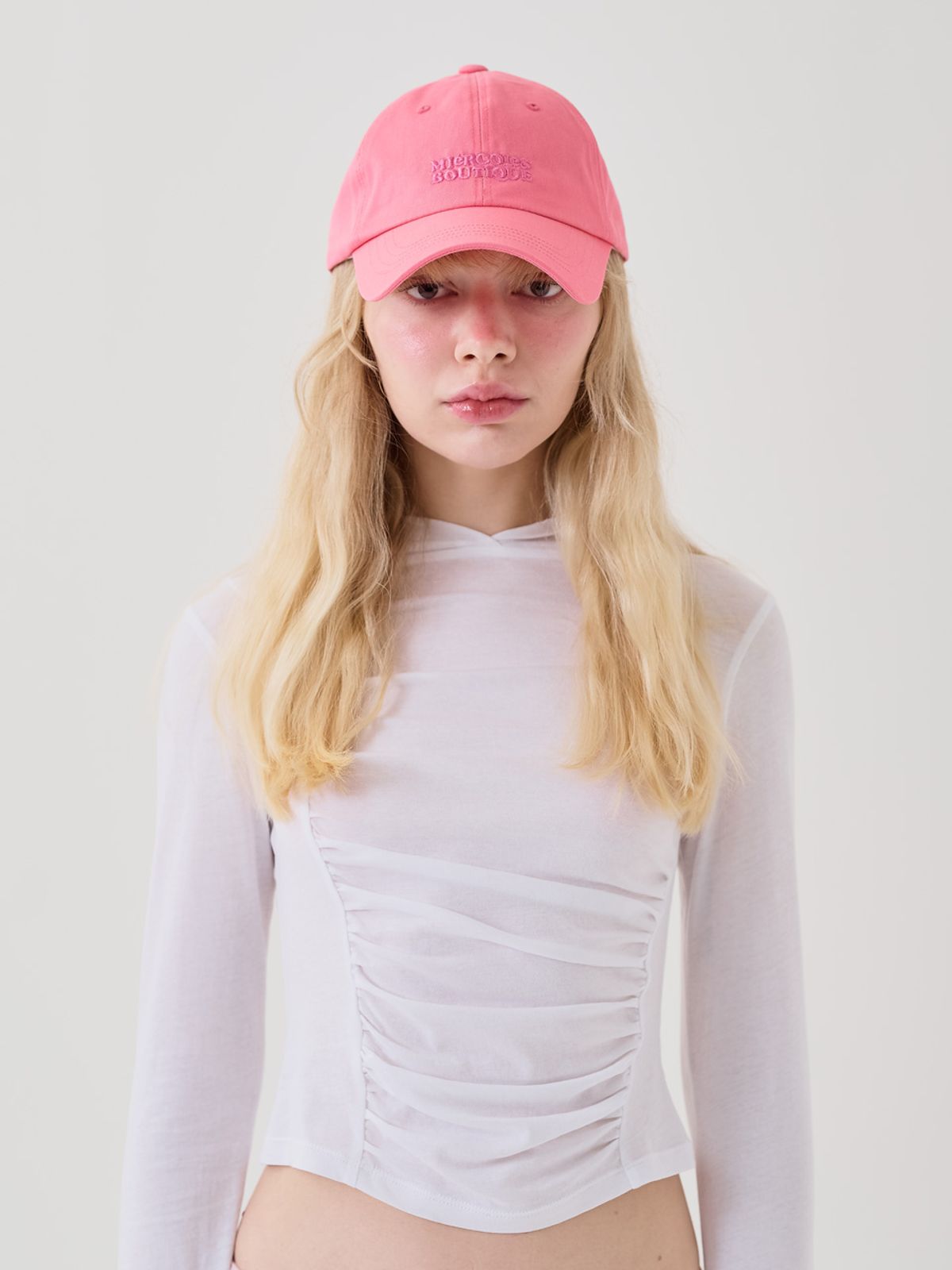 미에르꼴레스(MIERCOLES) MIERCOLES SIGNATURE BALLCAP [pink]