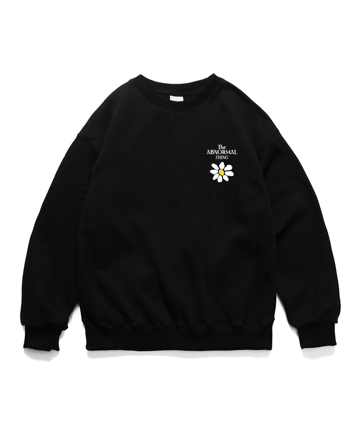 앱놀머씽(ABNORMALTHING) 플라워 크루넥 블랙 (FLOWER CREWNECK BLACK)