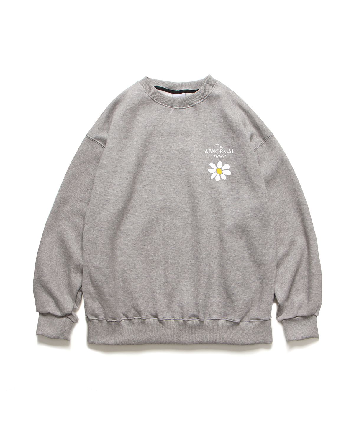 앱놀머씽(ABNORMALTHING) 플라워 크루넥 그레이 (FLOWER CREWNECK GREY)
