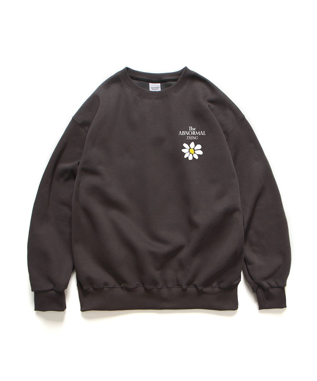 앱놀머씽(ABNORMALTHING) 플라워 크루넥 다크그레이 (FLOWER CREWNECK DARK GREY)