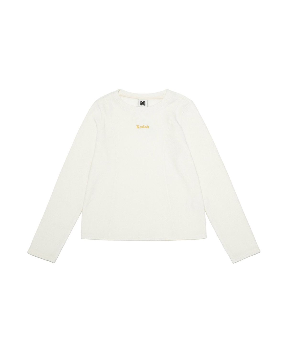 코닥(KODAK) 레터링 플리스 롱 슬리브 티셔츠 우먼 IVORY