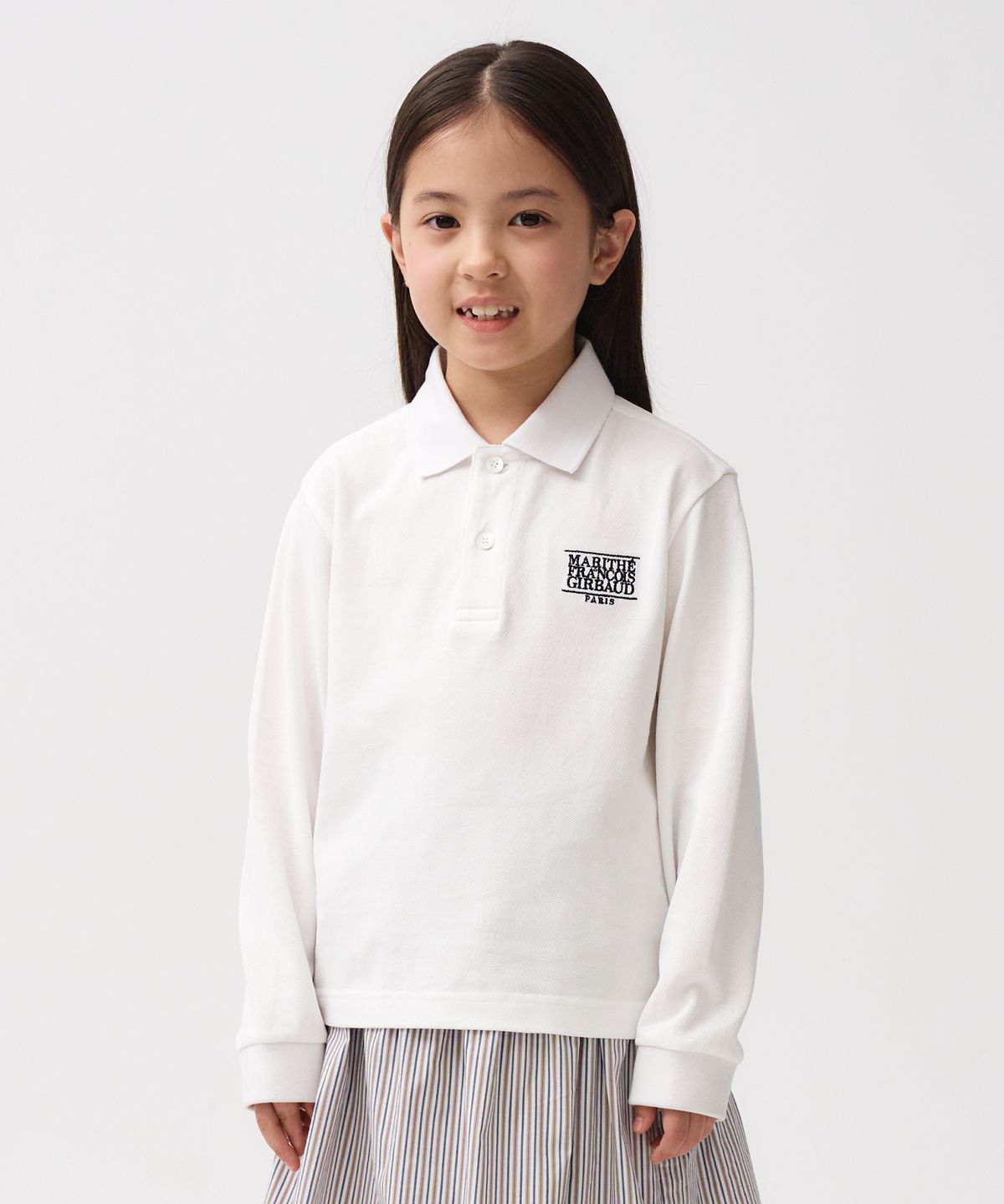 마리떼 키즈(MARITHÉ KIDS) KIDS PK COLLAR LONG SLEEVES white