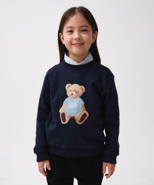 KIDS MARI BEAR SWEATSHIRT navy