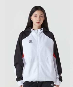 PTR 프리 매치 니트 후드 집업 화이트(UQ121SFT11)