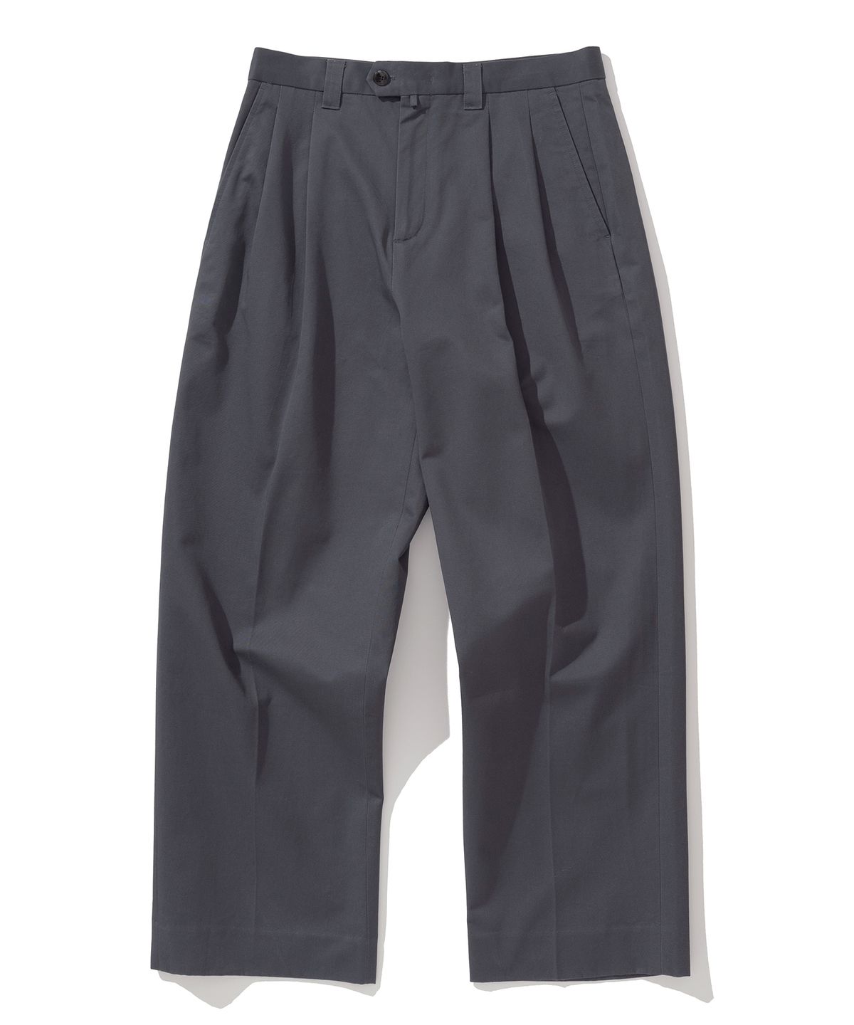 유니폼브릿지(UNIFORM BRIDGE) two tuck cropped pants charcoal